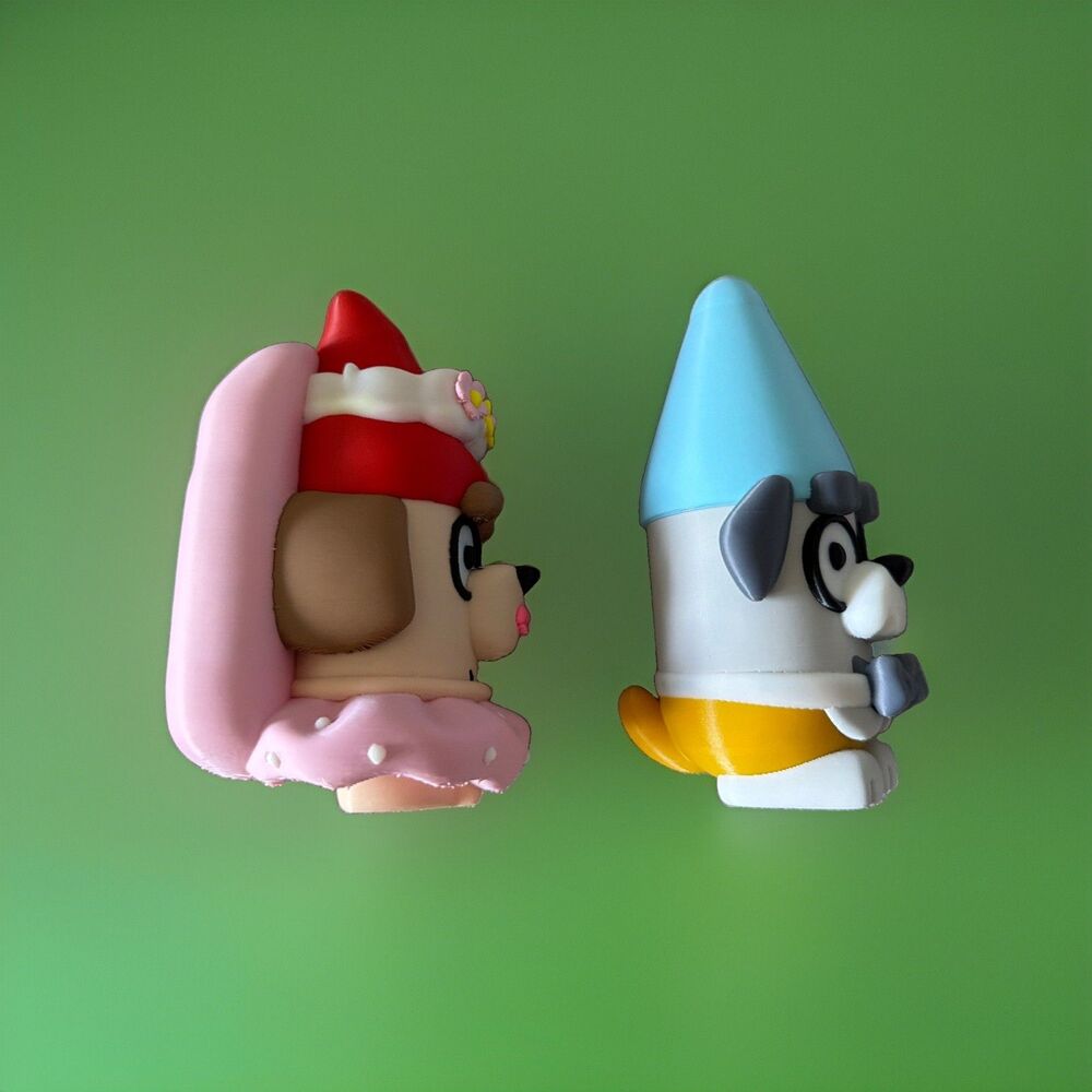Bluey TV Show Husband and Wife Garden Gnome Fan Art Kids Toys & Collectible USA - Picture 5 of 8